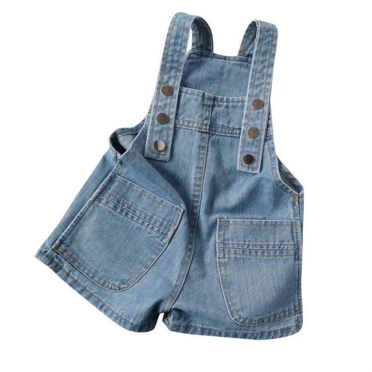 The denim short overall