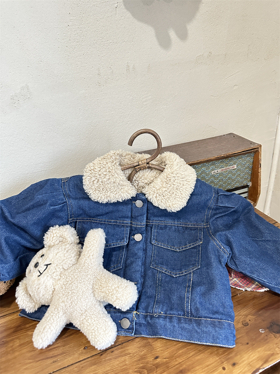 Thick oversized denim jacket