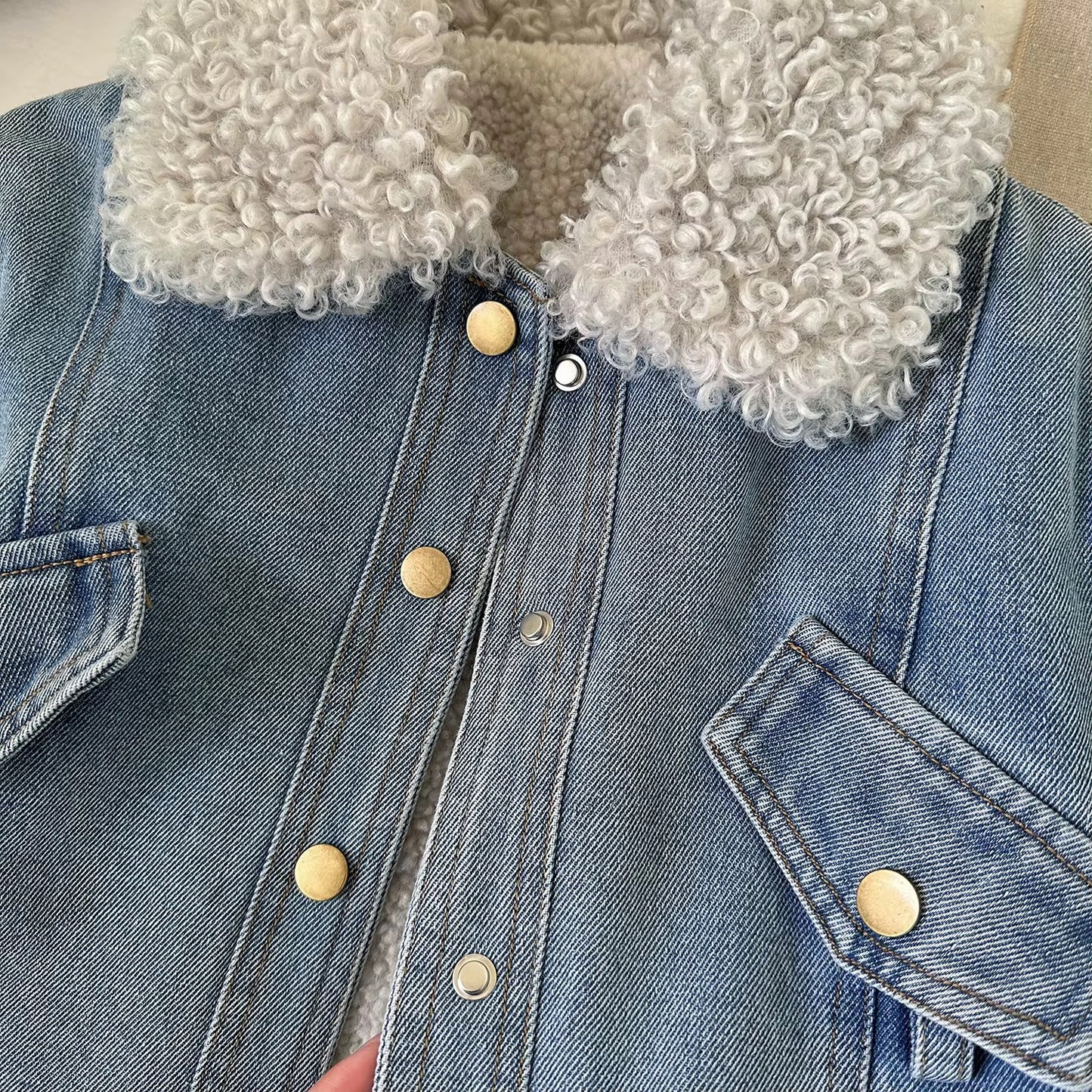 Cozy denim dress