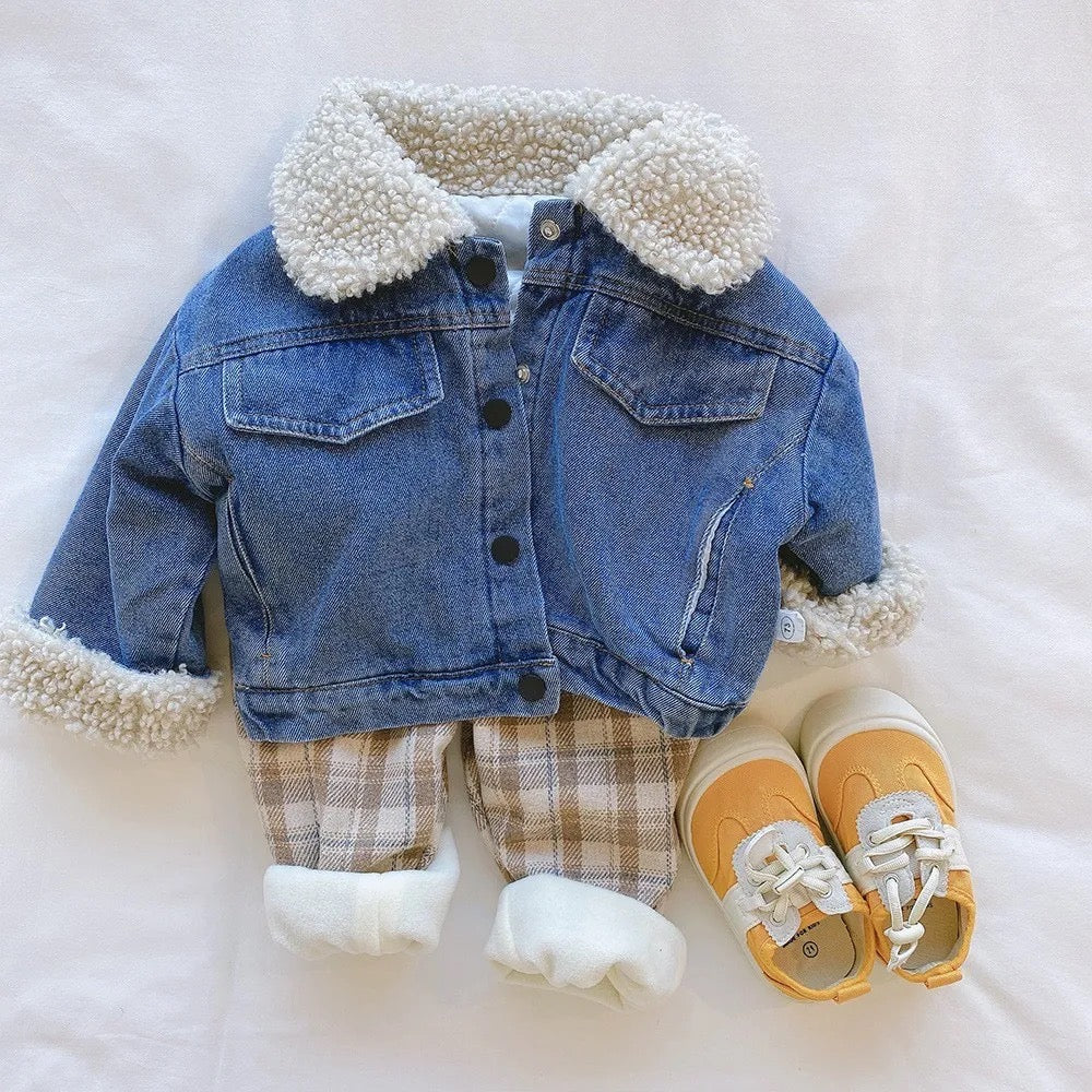 Thick oversized denim jacket