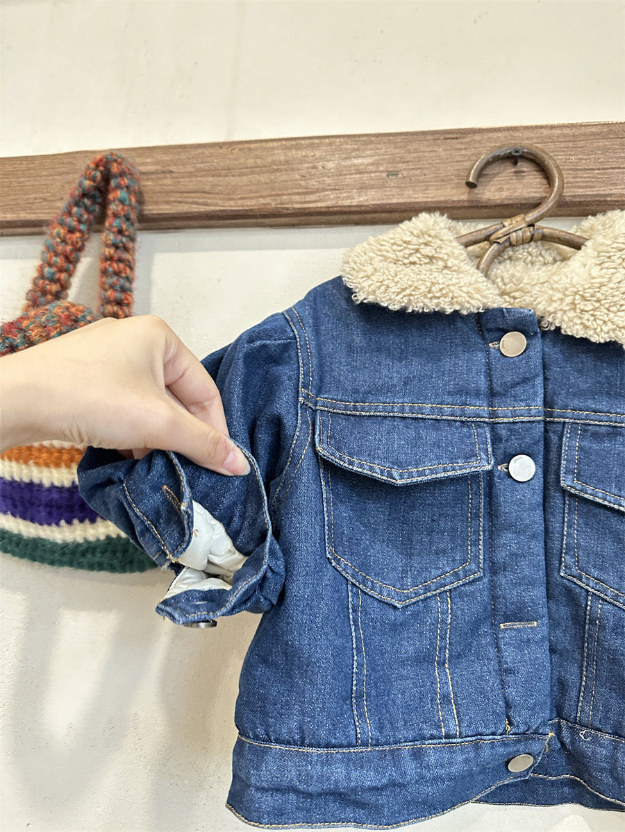 Thick oversized denim jacket