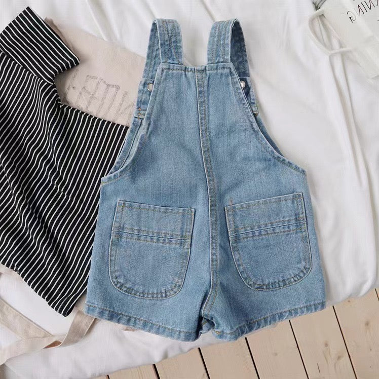 The denim short overall