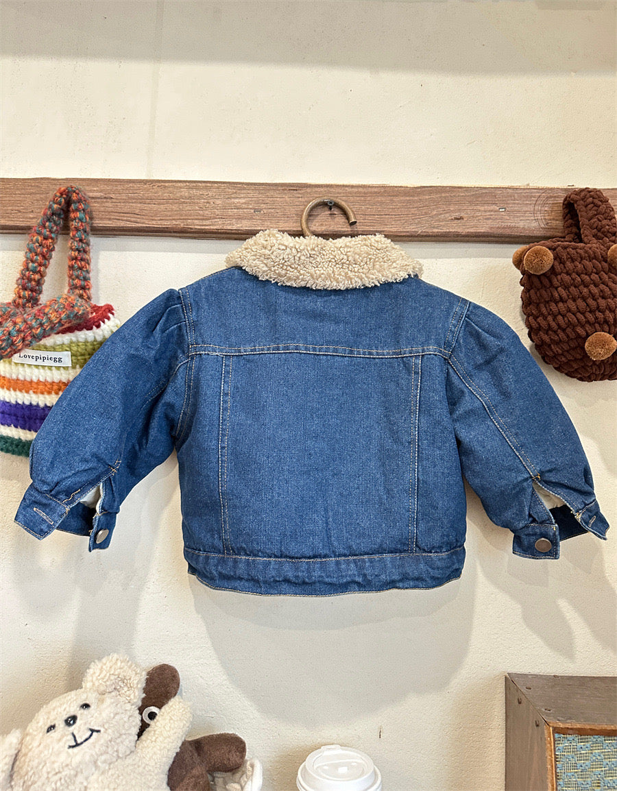 Thick oversized denim jacket